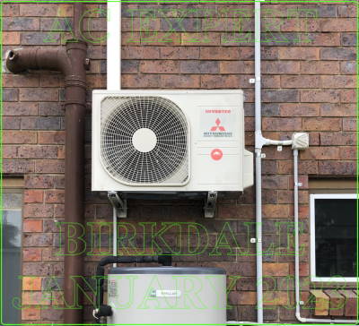 Example of split system installation opposed to a ducted air con
