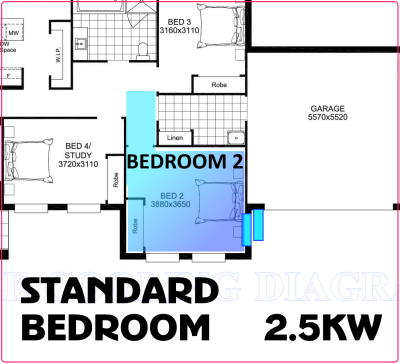 Right size air conditioner bedroom plan phone size