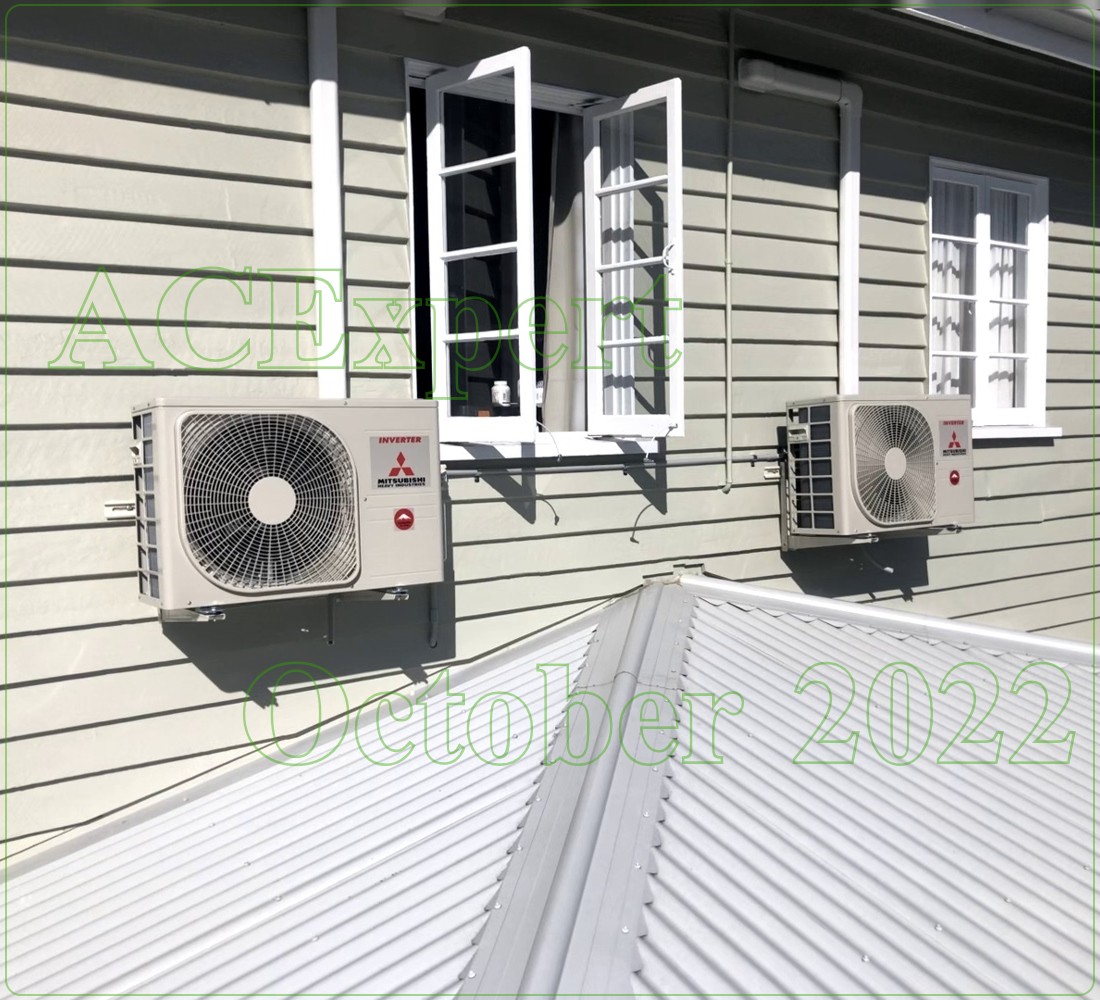 Indoor air quality sensor placed near a supply vent showing real-time readings