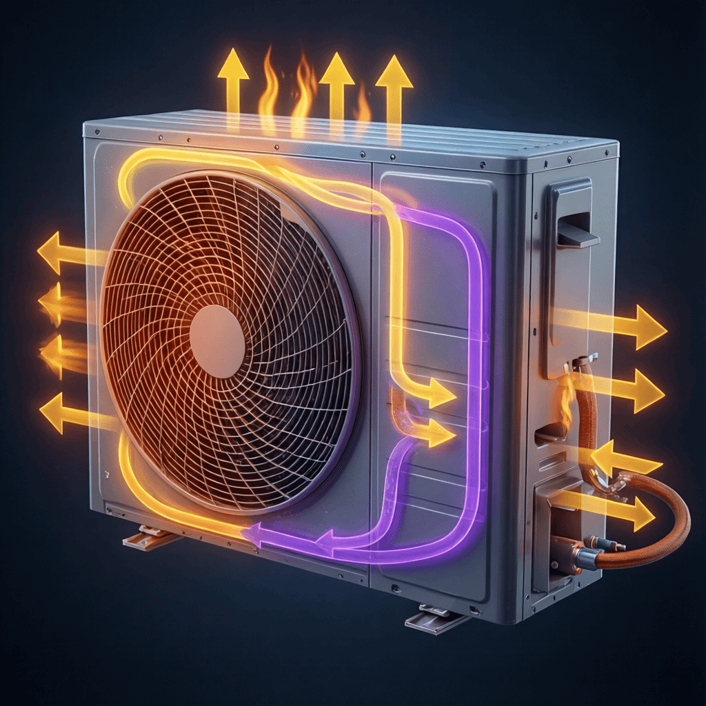 Expert demonstrating efficient air conditioner use for energy savings