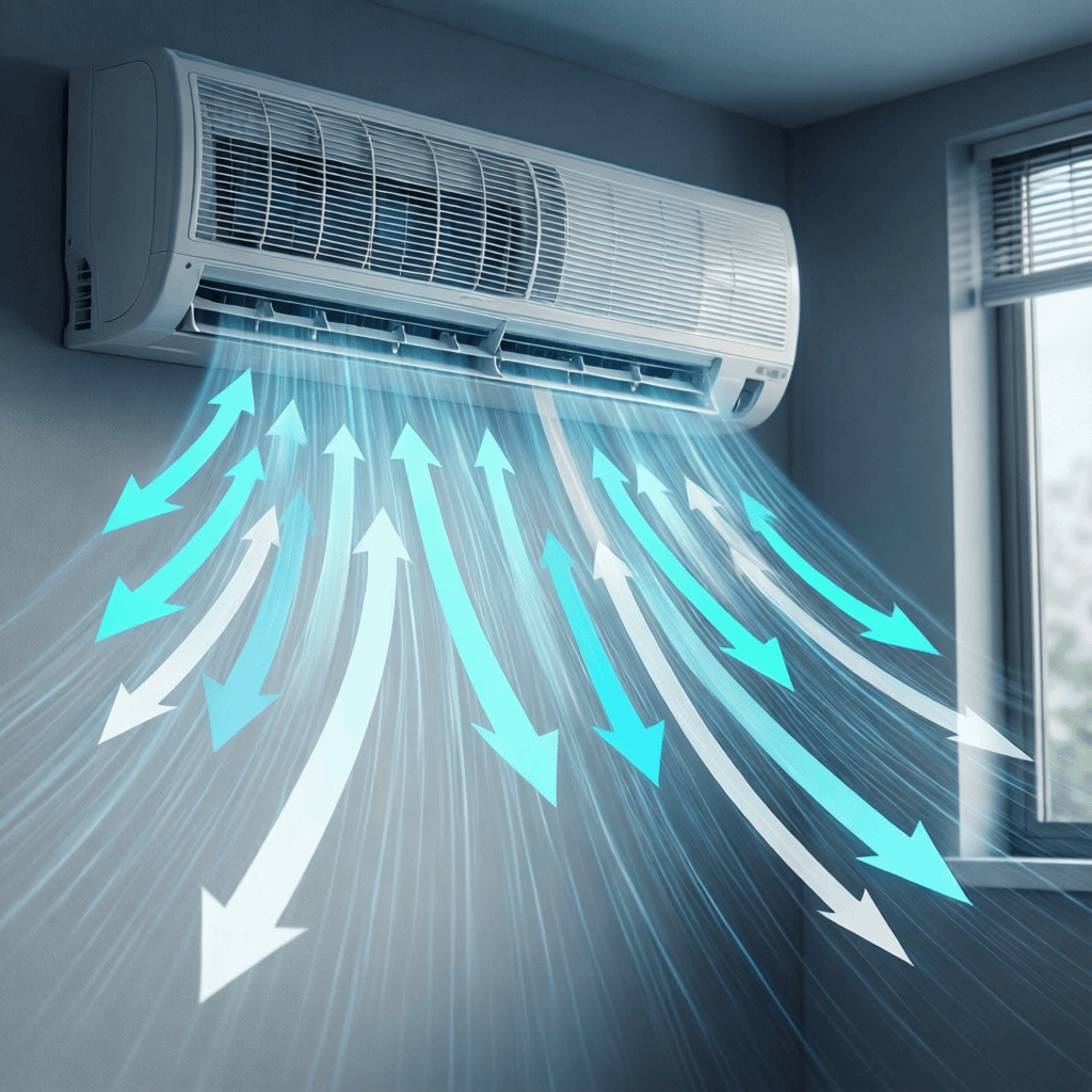 Professional technician performing a split system installation step
