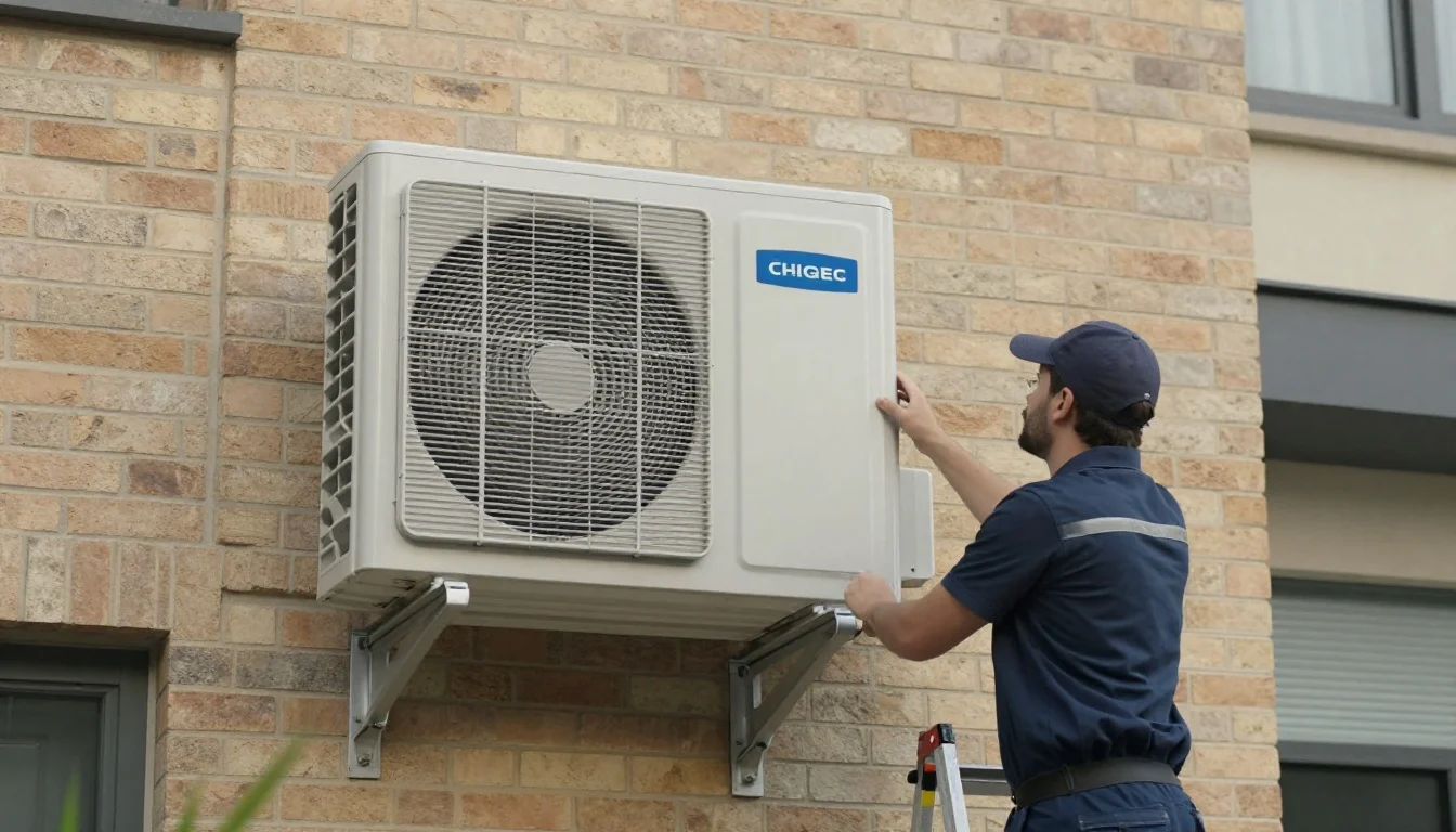 A technician checking residential air conditioning approvals requirements; call 0420 718827 for expert Brisbane guidance.