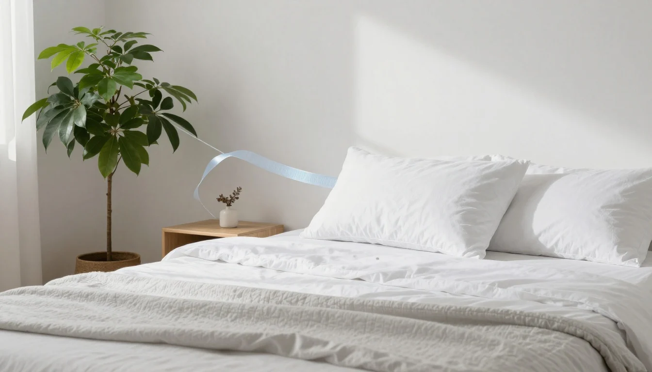 Split system placement above a Brisbane bedroom window, aligned with feng shui airflow principles