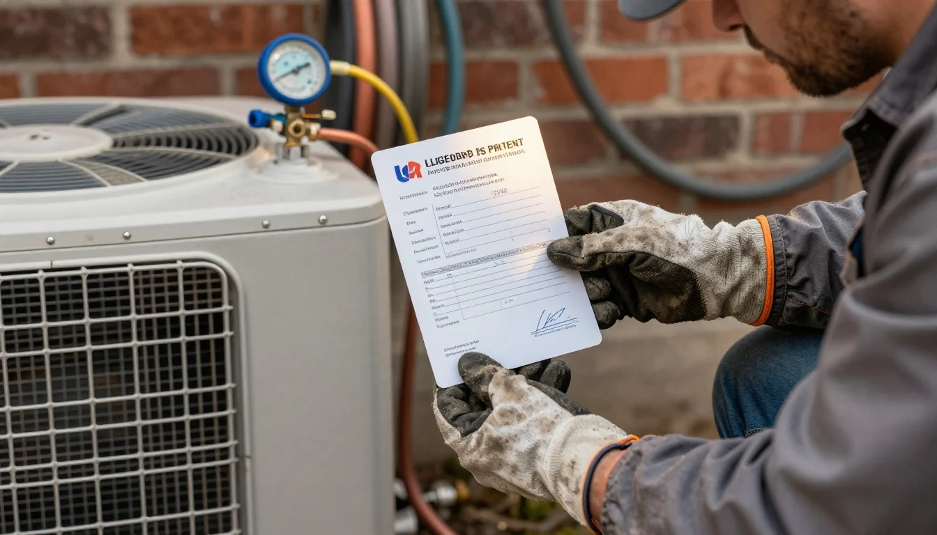 National EPA takes over the rac scheme permit shuffle, showing paperwork and a stamp — call 0420 718827 for AC installation
